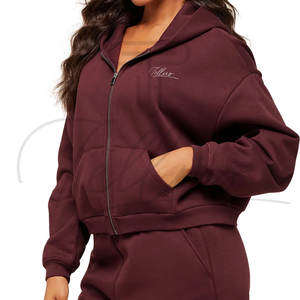 Sweats à capuche pour femmes d'hiver, surdimensionnés, légers, confortables, respirants, 100% coton polaire, logo formel sur le devant, à capuche - Product Image 2