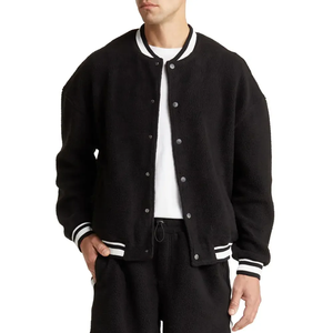 Veste de baseball à manches en cuir pour collège personnalisé de haute qualité pour hommes fabricant OEM bas quantité minimale de commande toile broderie Letterman Varsity - Product Image 5