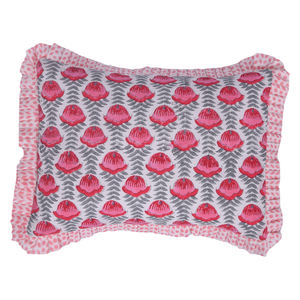 Housse de coussin tendance en coton slub 100%, nouvelle broderie jacquard rose moderne, utilisation domestique, design uni recto-verso, Shamrey - Product Image 4