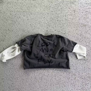 Camiseta de manga larga de algodón 100% de alta calidad personalizada, camiseta de waffle de doble capa, parche Vintage bordado, lavado ácido, camiseta para hombres 2024 - Product Image 2