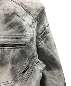 Vaqueros de mezclilla de alta calidad, estilo vintage, a la moda, casuales y formales para invierno, con lavado ácido y efecto desgastado, corte ajustado, 100% algodón, cortavientos, con efecto de descoloración. - Product Image 2