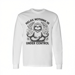 เสื้อยืดแขนยาวโยคะลายสลอธสุดน่ารัก ผ่อนคลาย ไม่ต้องกังวล - Product Image 2