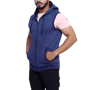 Vêtements de rue décontracté personnalisé Gym à capuche sans manches pull Fitness entraînement automne hiver unisexe hommes sweats à capuche OEM entretenu - Product Image 2