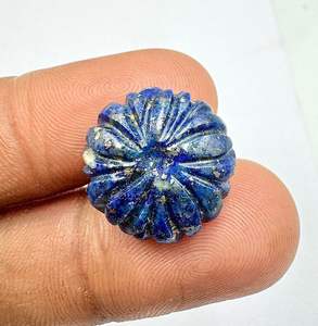 Piedra Preciosa de Lapislázuli Azul Natural de Grado AAA, Tallada a Mano con Diseño de Flor, 30 mm, para Joyería y Fabricación de Amuletos con Cambio de Color - Product Image 2