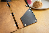 Customizzato in pelle di alta qualità per il controllo del ristorante presentatore di fatture per la copertura del Menu della cartella Cocktail resistente per bevande alimentari