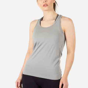 Camisetas sin mangas de entrenamiento para mujer OEM transpirables de punto Spandex secado rápido de algodón sin mangas sólido informal ecológico - Product Image 6