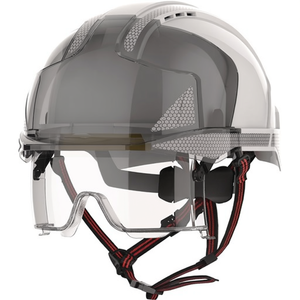Casque d'escalade industriel EVO VISTAlens Dualswitch Blanc/Fumé Conforme aux normes EN 397 EN 50365 EN 12492 Fabriqué par JSP en ABS - Product Image 3
