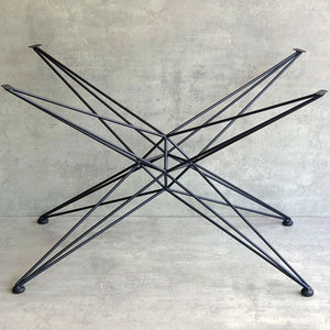 Pieds de meubles en métal industriel pour tables à manger de 140 à 160 cm, design luxueux et robuste, approuvé pour les hôpitaux et les hôtels - Product Image 2