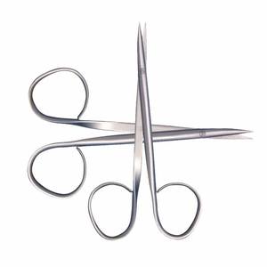 En MOQ bajo Tijeras de IRIS ligeras de calidad superior para hombres Acero inoxidable Instrumento médico de un solo uso Tijera de IRIS - Product Image 3