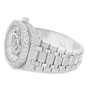 Venta al por mayor Hip Hop Lab Grown Diamond Fashion Trendy Watch Acero inoxidable Full Iced Out VVS Diamond Watch para hombres - Product Image 2