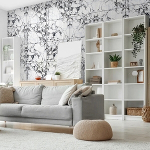 Carreau mural en porcelaine 600x600mm pour la décoration murale de la maison, bonne finition en marbre - Product Image 1