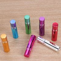 Hochwertige Luxus 10ml leere runde bunte Parfüm ätherische Öl flasche galvani sierte Glas walzen flasche mit Stahlkugel