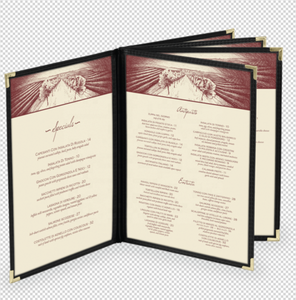 DIVRIS DRL-120-10 Porte-menu en cuir PU transparent à 10 fenêtres, avec fenêtre en PVC transparent, pour restaurant, format personnalisé, longue durée de vie - Product Image 5
