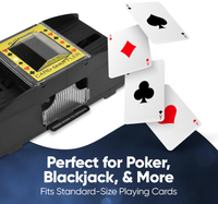 Mélangeur de cartes en plastique électrique de luxe de haute qualité 1-2 paires pour Baccarat Texas Poker Black Jack jouets divertissants