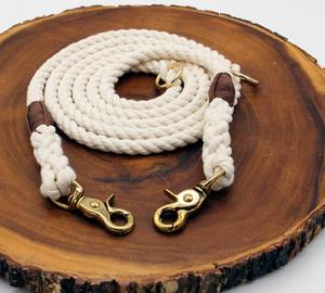 Correa Ajustable para Perro de Cuerda de Algodón Natural - Correa Convertible para Perro, Correa Manos Libres para Perro - Product Image 4