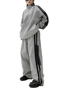 ชุดวอร์มแฟชั่นใหม่ กางเกงและเสื้อแจ็คเก็ตคุณภาพสูง ปี 2025 ชุดวอร์มกันลมสำหรับผู้ชาย/ผู้หญิง รับสกรีนโลโก้ ชุดวอร์มผู้หญิง - Product Image 2