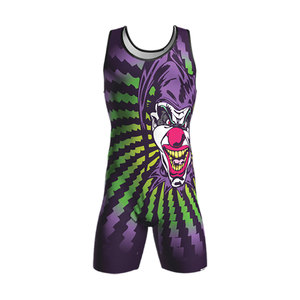 Singulet de lutte personnalisé léger Spandex/Polyester personnalisable couleur Logo séchage rapide antibactérien respirant - Product Image 1