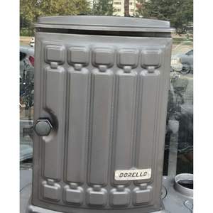 High Quality Modern Stylish Matte Black Rectangular Cast Iron Patio <b>Heater</b> with Front Lid for <b>Outdoor</b> Heating - Product Image 1