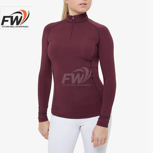 Nouvelle chemise d'équitation à manches longues de haute qualité, couleur unie, en polyester, la meilleure chemise d'équitation à manches longues, vente chaude - Product Image 1