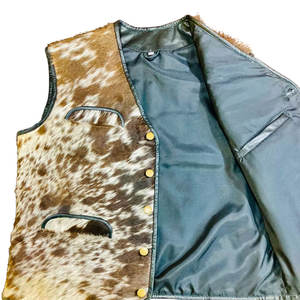 Meilleure qualité prix raisonnables gilet en cuir de vachette pour hommes nouveau dernier design gilet en cuir de vachette de vélo pour hommes pour adultes - Product Image 3