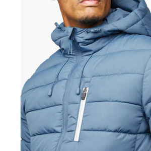 Veste matelassée à capuche légère, manches longues, doudoune d'hiver, veste confortable en duvet, veste d'extérieur pour homme - Product Image 1