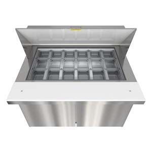 Table de préparation réfrigérée commerciale à 2 portes de 46 pouces pour salades et sandwichs, capacité de 18 bacs, 14 pi³ Pieds Équipement de réfrigération pour la cuisine - Product Image 5