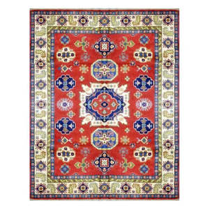 Tapis kazak noué à la main, unique en son genre, 11'7 x 8'4 Kz14 - Product Image 1