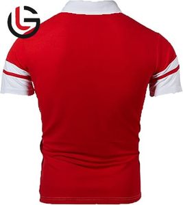 เสื้อโปโลผ้าฝ้ายออร์แกนิคสำหรับผู้ชายเสื้อถักผ้าสแปนเด็กซ์100% สั่งพิมพ์โลโก้ได้ตามต้องการ - Product Image 6