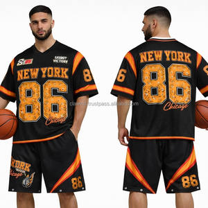 เสื้อฟุตบอลอเมริกันแบบสั้นพิมพ์ลายซับลิเมชั่น ดีไซน์ใหม่สำหรับทีม  โลโก้สั่งทำได้  สำหรับนักกีฬามืออาชีพชาย - Product Image 5