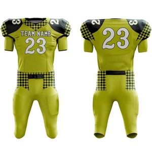 Ensemble d'uniformes de football américain de qualité supérieure 2025, fabriqué en 100 % polyester, maillot à manches courtes pour adulte - Product Image 1