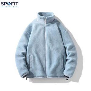 Chaqueta Bomber con Capucha y Cuello Alto de Lona Gruesa Vintage con Logotipo Personalizado para Hombre, con Cierre de Cremallera, Unisex, Cálida para Exteriores - Product Image 1