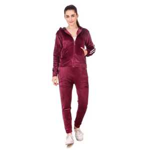 Survêtement élégant et confortable en polaire pour femmes avec col à capuche motif solide pour les activités d'hiver en plein air-Usage quotidien - Product Image 1