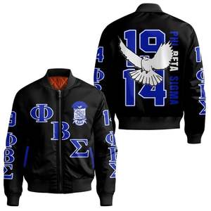 Veste universitaire grecque en satin bleu Phi Beta Sigma 1914, vêtements de fraternité Big Sigma, vêtements d'université personnalisés, vêtements d'extérieur - Product Image 3