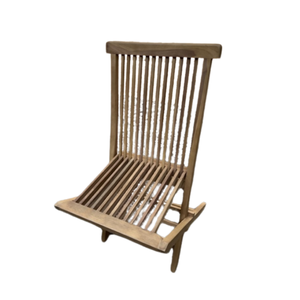 Silla plegable de diseño moderno simple, silla de jardín minimalista de Color Natural, muebles de exterior con base de agua de madera de teca - Product Image 1
