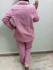 Conjunto de pijama de algodón indio hecho a mano para mujer ropa de salón con estampado de bloques de verano Conjunto de pijama personalizado para damas de honor invitados a la boda - Product Image 5