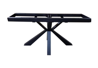 Mécanisme de table extensible en acier Ram Industrie Série N51 - Design moderne gris foncé, capacité 80 kg, pour cuisine, salle à manger, salon