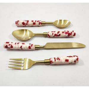 Nuevo diseño, suministros al por mayor, logotipo personalizado, cubiertos de metal, boda, juego de cubiertos portátil de acero inoxidable - Product Image 2