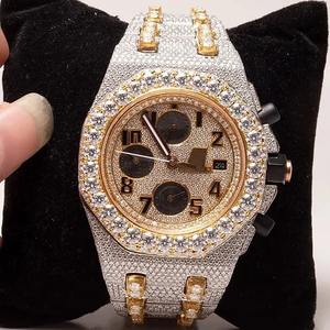 Reloj de Diamantes Totalmente Cubierto de Moissanita, Reloj de Lujo Sólido para Hombre, Joyería de Moda Hip Hop, Esfera de Cuarzo - Product Image 3