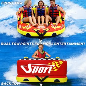 Tube gonflable de 72 pouces pour bateau, pour 1 à 3 personnes, en PVC robuste et nylon 840D, idéal pour les sports nautiques, directement de l'usine - Product Image 4