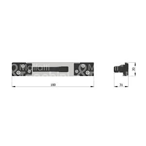 CONTREPLAQUE RÉGLABLE EN ACIER INOXYDABLE Pour les séries: 1401S - 1411S 1501S-1601S-1611S - 1621S-1631S-1701S-1721S- - Product Image 1