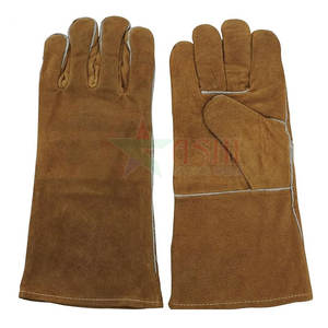 Gants de soudage en cuir de vache avec logo personnalisé, protection thermique, antidérapants, pour usage extérieur, taille adulte - Product Image 3