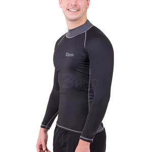 Precio de fábrica Profesional Personalizado Deportes Hombres Manga larga Rash Guard Logotipo personalizado Impreso Spandex/Nylon/Poliéster Alta calidad - Product Image 4