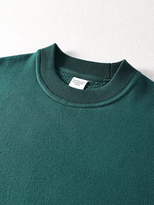 100% sudaderas informales de algodón al por mayor OEM Impresión de seda personalizada hombres peso pesado en blanco sudaderas de cuello redondo de gran tamaño - Product Image 5