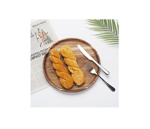 Plateau de service pour desserts en bois d'acacia de luxe avec finition polie, design moderne, personnalisable pour la maison, l'hôtel et la restauration - Product Image 5