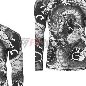 2025 nouveau MMA Rash Guard T-shirt Gym Compression T-shirts hommes Fitness à manches courtes impression personnalisée RashGuard taux de gros OEM - Product Image 6