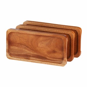 Bandeja DE SERVICIO DE MADERA rectangular pequeña, plato de cena multifuncional promocional para servir y cenar - Product Image 3