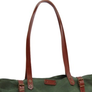 Bolso de mano personalizado hecho a mano para hombre y mujer, bolsa de mano de cuero PU y lona de alta calidad para compras - Product Image 2