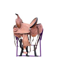 Juego de tachuelas de cuero genuino de primera calidad, monturas de carreras occidentales e inglesas para montar a caballo - Product Image 1