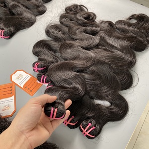 Precio al por mayor de alta calidad de la Virgen vietnamita Remy trama del pelo Natural negro del cuerpo ondulado paquetes cutícula extensiones de cabello humano - Product Image 3