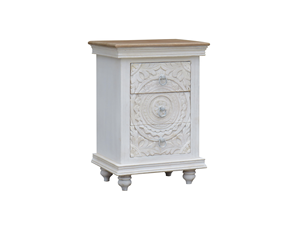 Casa Modern Mesita de noche de 3 cajones para dormitorio, sala de estar, comedor, hotel para uso en apartamentos - Product Image 2